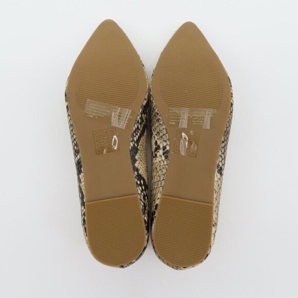GUESS 8 M Erica Faux Leather Snakeskin Snake Python Pointed Toe Flats Shoes NEW - Picture 10 of 13